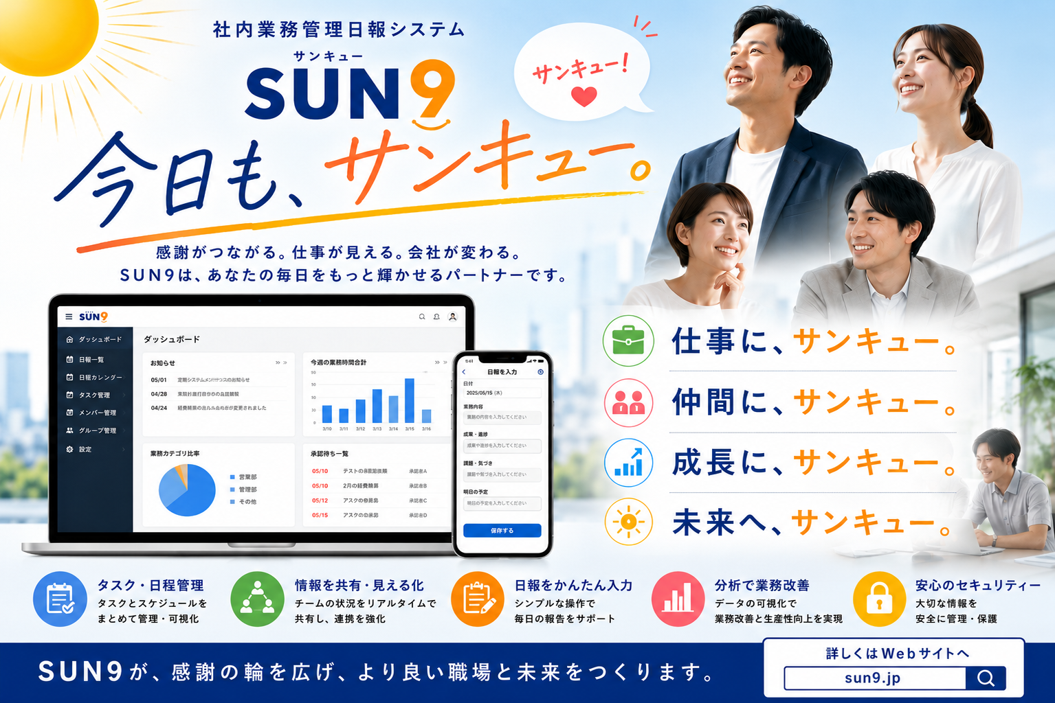 SUN9のサービス紹介ポスター